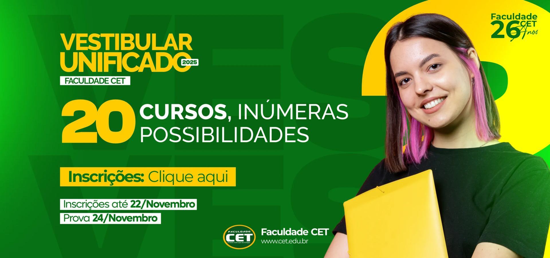 Vestibular Unificado 2025 - Faculdade CET